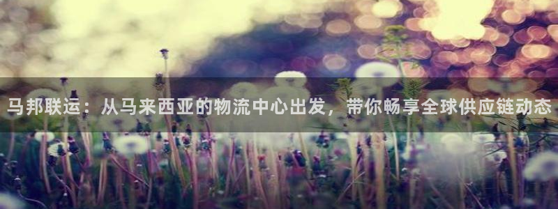 超凡国际体育下载：马邦联运：从马来西亚的物流中心出发，带你畅